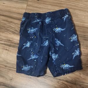 365 Kids from Garanimals Boys Size 4 Navy Blue Cotton Dinosaur Shorts